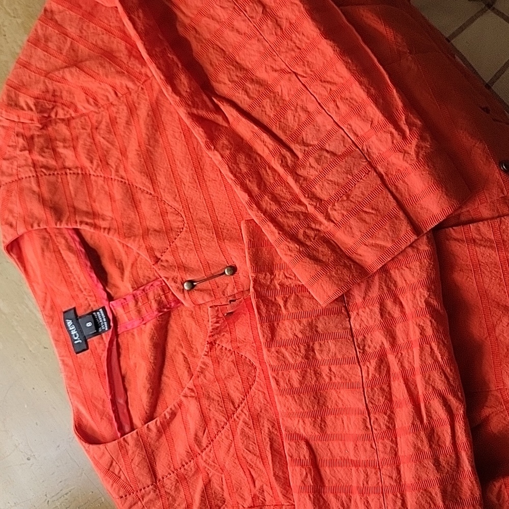 J Crew Red orange jacket sz 8 - Picture 5 of 9